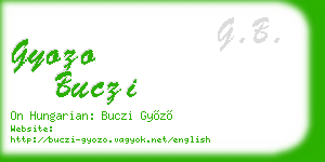 gyozo buczi business card