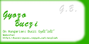 gyozo buczi business card